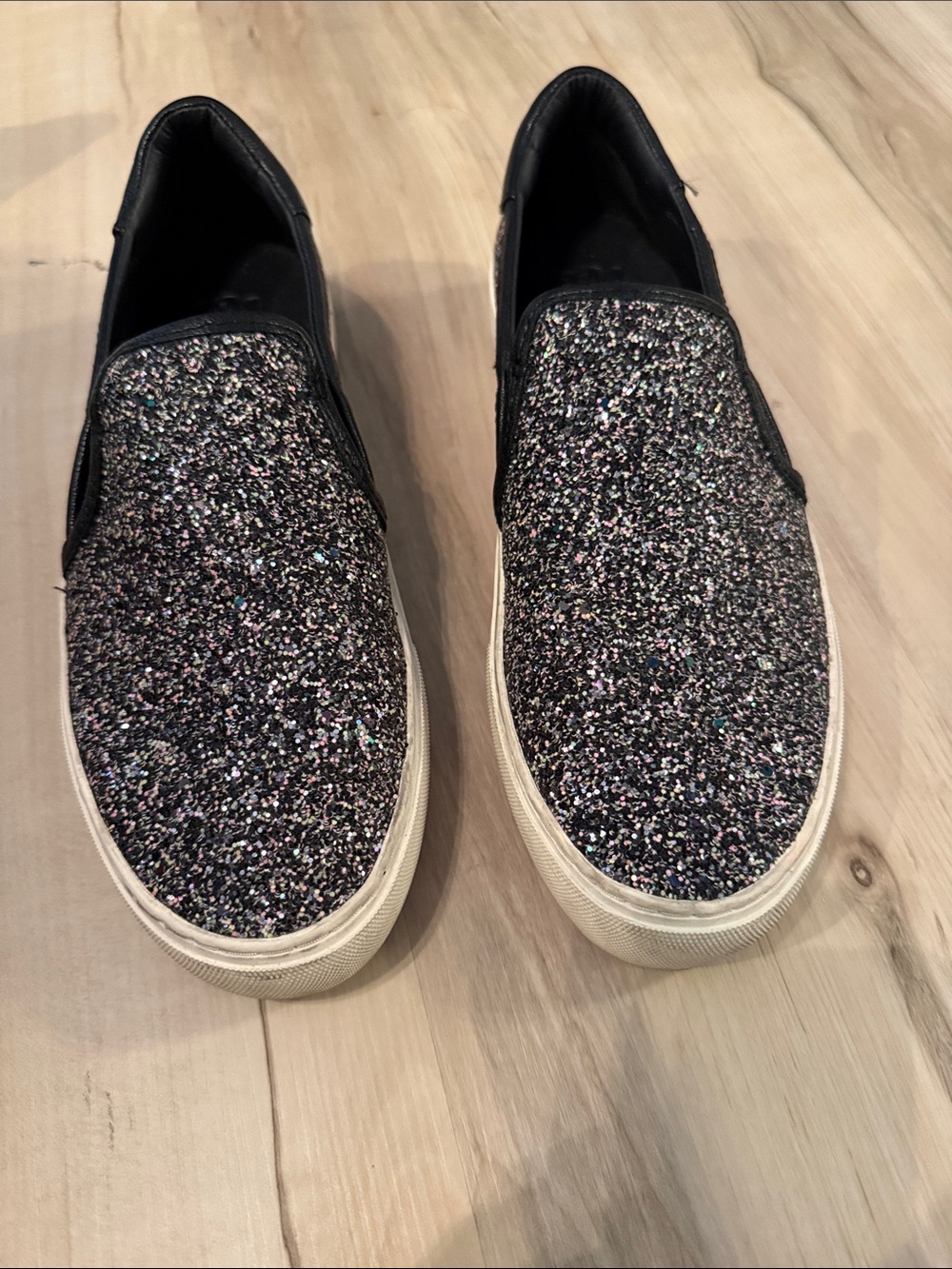 UGG Black Glitter Slip-On Mules